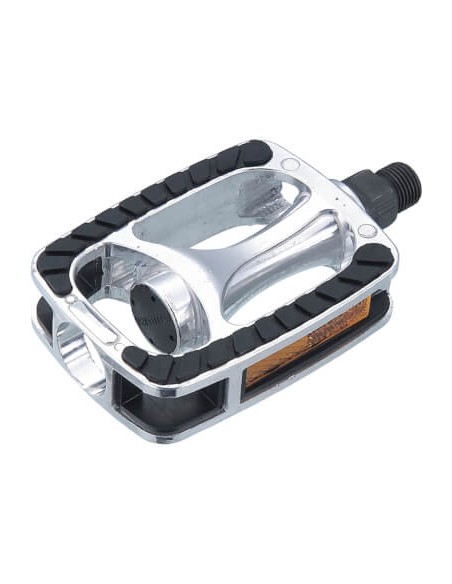 Union pedalen 811 anti-slip alu zilver zwarte inleg bulk