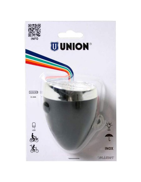Union koplamp UN-4955 Retro mini batterij zwart op kaart