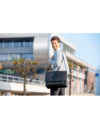 New Looxs laptoptas Fellini leer zwart 19L 15 inch