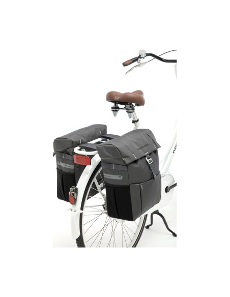 New Looxs fietstas dubbel Vigo grey 37L
