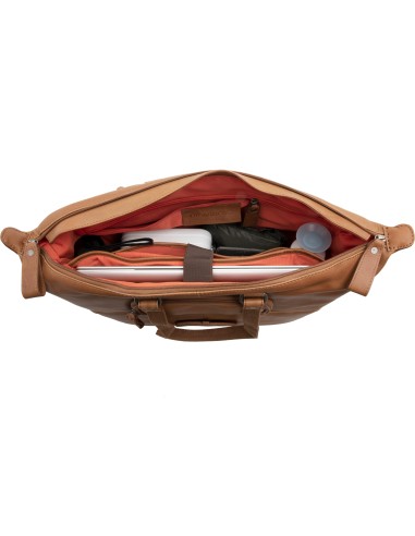 New Looxs laptoptas leer Verla cognac 21 liter