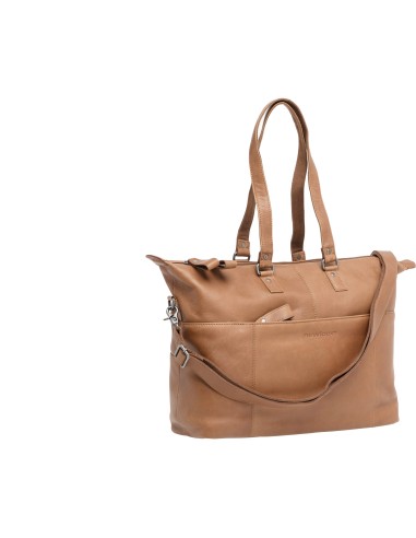 New Looxs laptoptas leer Verla cognac 21 liter