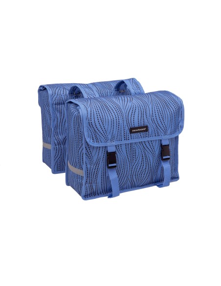 New Looxs fietstas dubbel Fiori Alma blue 30L