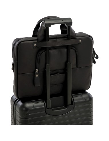New Looxs laptoptas Luko leer zwart 7.5L 15 inch
