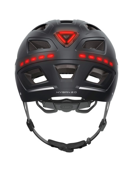 Abus helm Hyban 2.0 LED signal black M 52-58cm