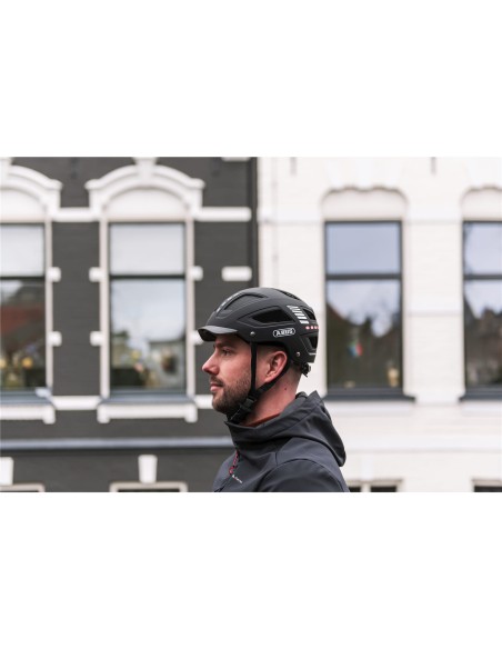 Abus helm Hyban 2.0 LED signal black M 52-58cm