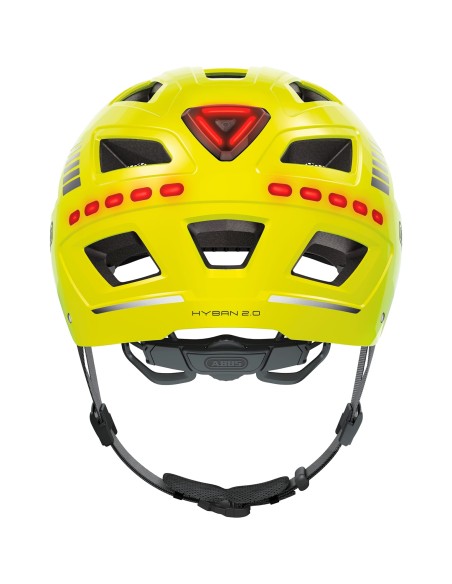 Abus helm Hyban 2.0 LED signal yellow M 52-58cm