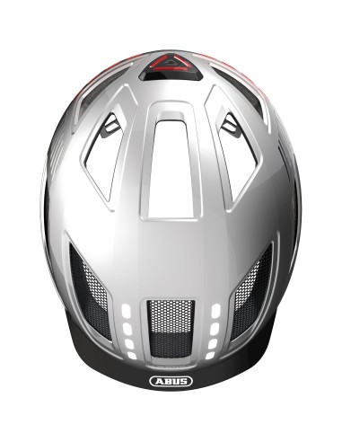 Abus helm Hyban 2.0 LED signal silver M 52-58cm
