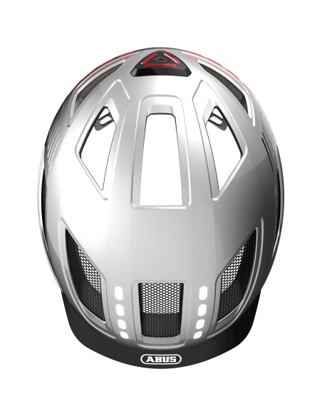 Abus helm Hyban 2.0 LED signal silver L 56-61cm