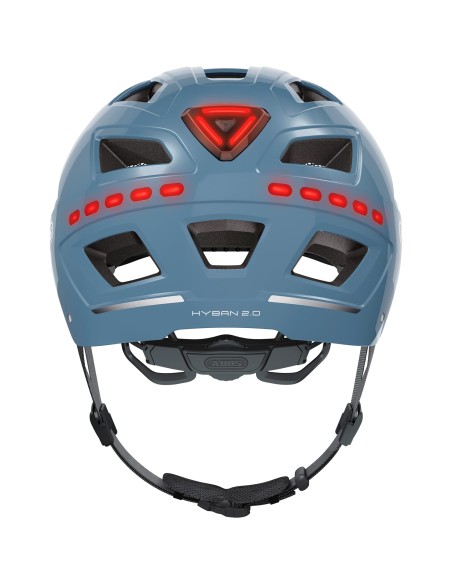 Abus helm Hyban 2.0 LED signal glacier XL 58-63cm