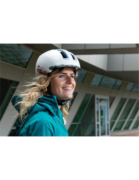 Abus helm HUD-Y flower white M 54-58cm