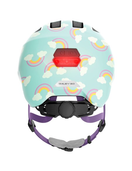 Abus helm Smiley 3.0 LED blue rainbow M 50-55cm
