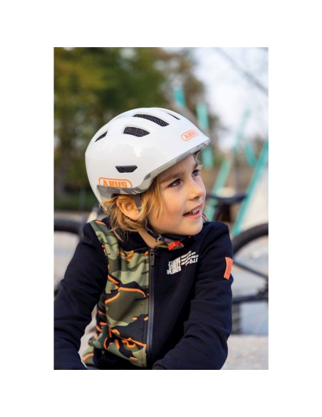 Abus helm Smiley 3.0 ACE LED shiny white S 45-50cm