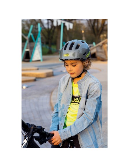 Abus helm Smiley 3.0 ACE LED shiny grey S 45-50cm