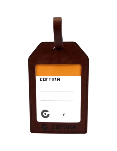 Cortina hangtag leer