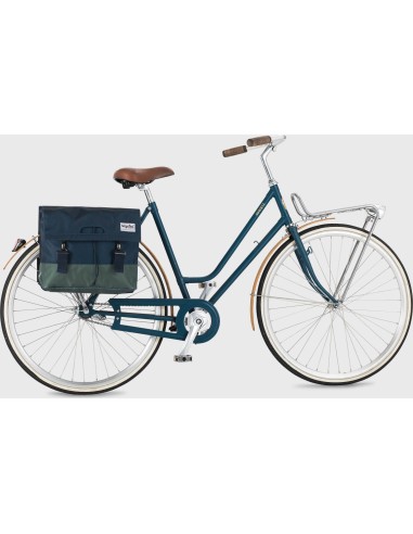 Urban Proof fietstas dubbel 40L recycled blauw groen