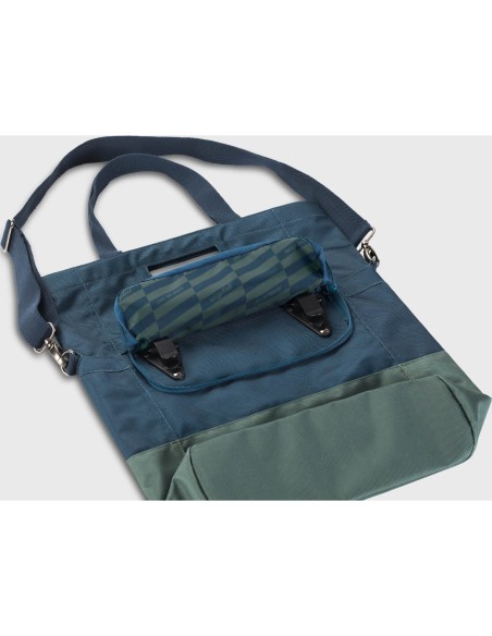 Urban Proof shoppertas recycled blauw groen 20L