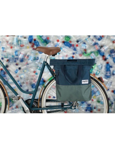 Urban Proof shoppertas recycled blauw groen 20L