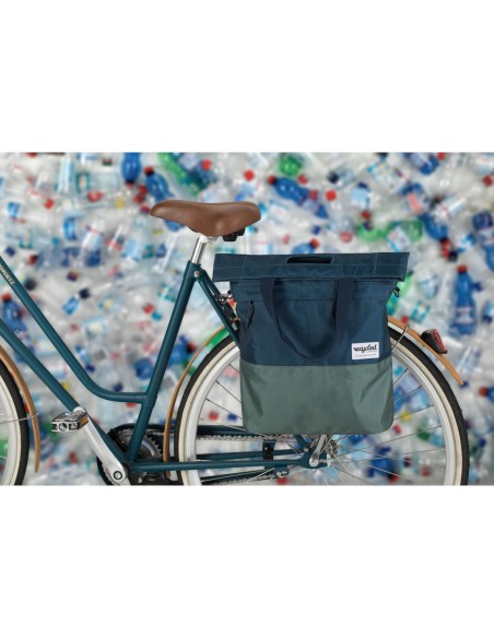 Urban Proof shoppertas recycled blauw groen 20L