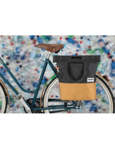 Urban Proof shoppertas recycled grijs geel 20L