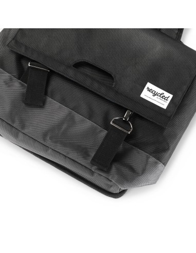 Urban Proof fietstas dubbel recycled zwart grijs 55L