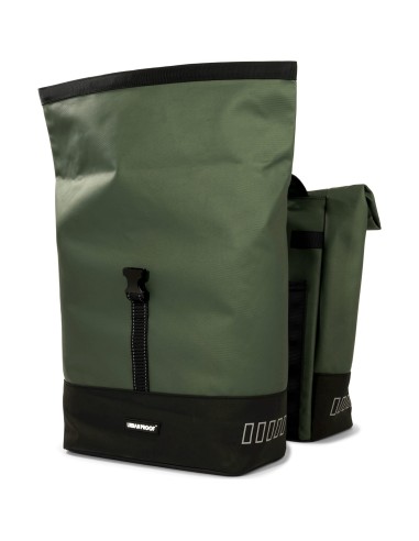 Urban Proof fietstas dubbel Rolltop bag recycled groen 38L