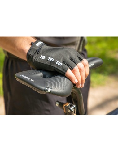 Mirage handschoen vingerloos Lycra gel zwart L