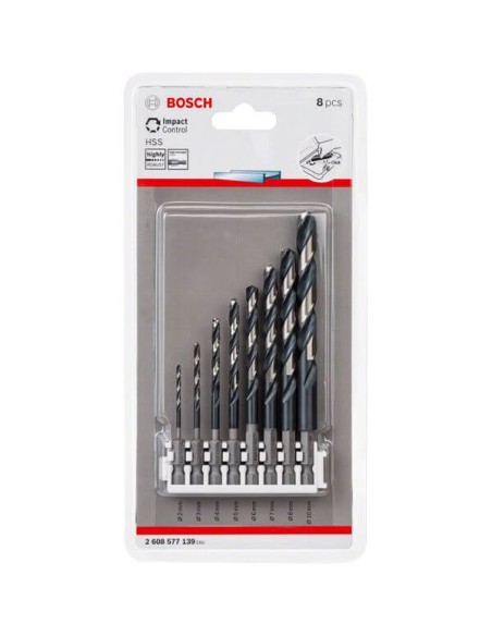 Bosch Prof Impact Control 8-delige HSS borenset
