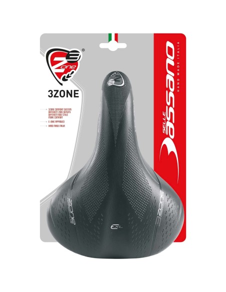 Selle Bassano zadel Volare 3zone ELM zwart