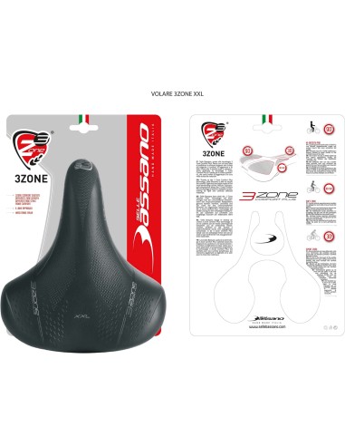 Selle Bassano zadel Volare XXL Cruiser zwart