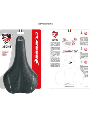 Selle Bassano zadel Volare M heren zwart
