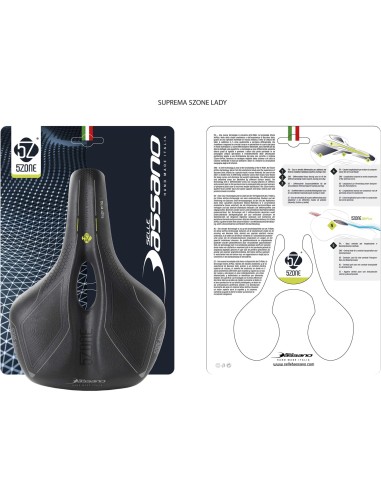 Selle Bassano zadel Suprema 5zone EL dames zwart