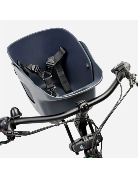 Kvisp hondenfietsmand met harnas M midnight gray