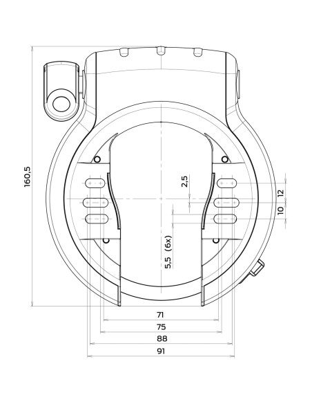 Axa ringslot Defender zwart