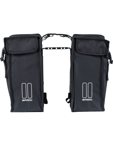 Basil fietstas dubbel Mara XXL zwart 47L