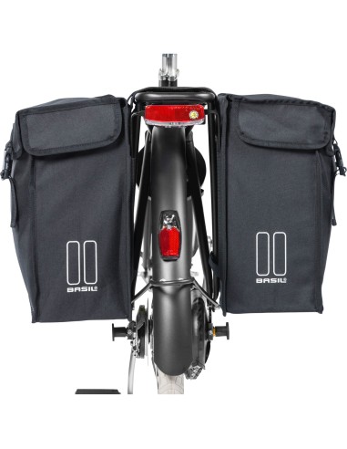 Basil fietstas dubbel Mara XXL zwart 47L