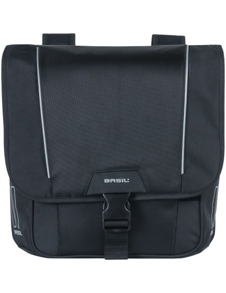 Basil fietstas dubbel Sport Design zwart 32L