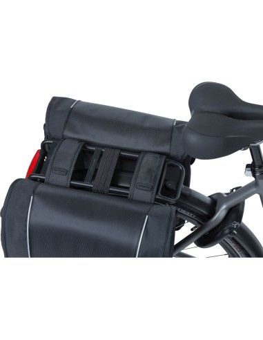 Basil fietstas dubbel Sport Design zwart 32L