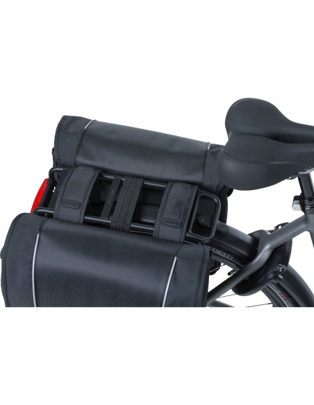 Basil fietstas dubbel Sport Design zwart 32L