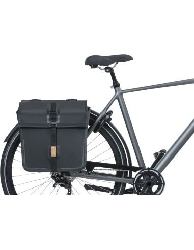 Basil fietstas dubbel Urban dry black 50L