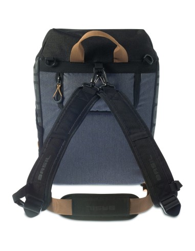 Basil rugtas Miles daypack black slate 17L