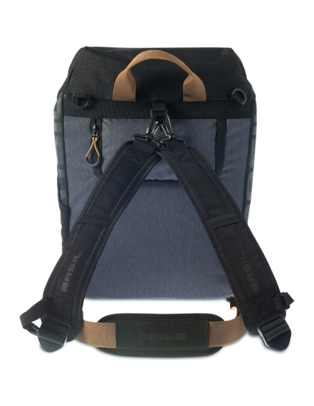 Basil rugtas Miles daypack black slate 17L