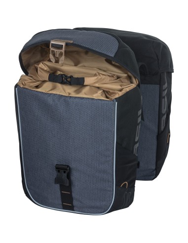 Basil fietstas dubbel Miles black 32L