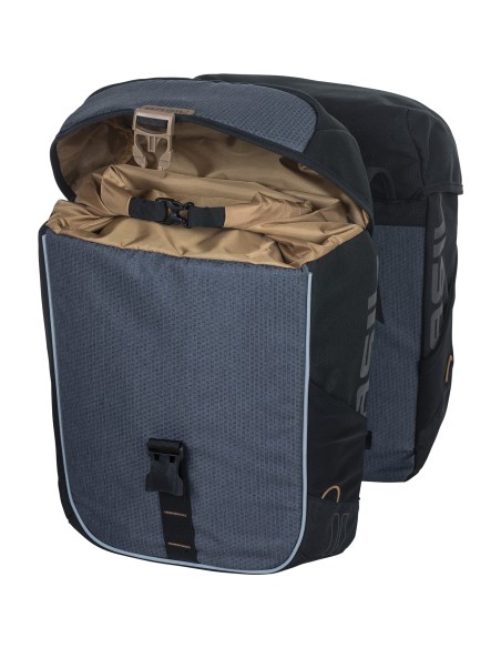 Basil fietstas dubbel Miles black 32L