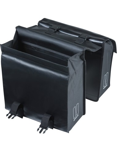 Basil fietstas dubbel Urban load zwart 48-53L