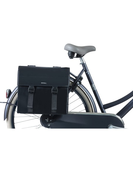 Basil fietstas dubbel Urban load zwart 48-53L