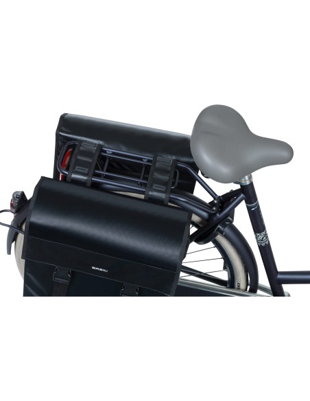 Basil fietstas dubbel Urban load zwart 48-53L