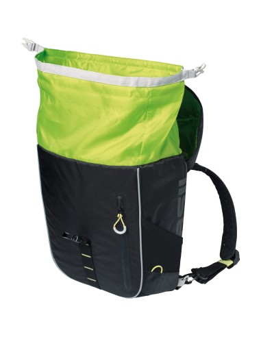 Basil rugtas Miles daypack black lime 17L