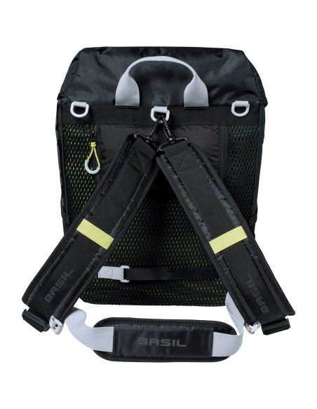 Basil rugtas Miles daypack black lime 17L