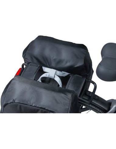 Basil fietstas dubbel Miles black lime 32L